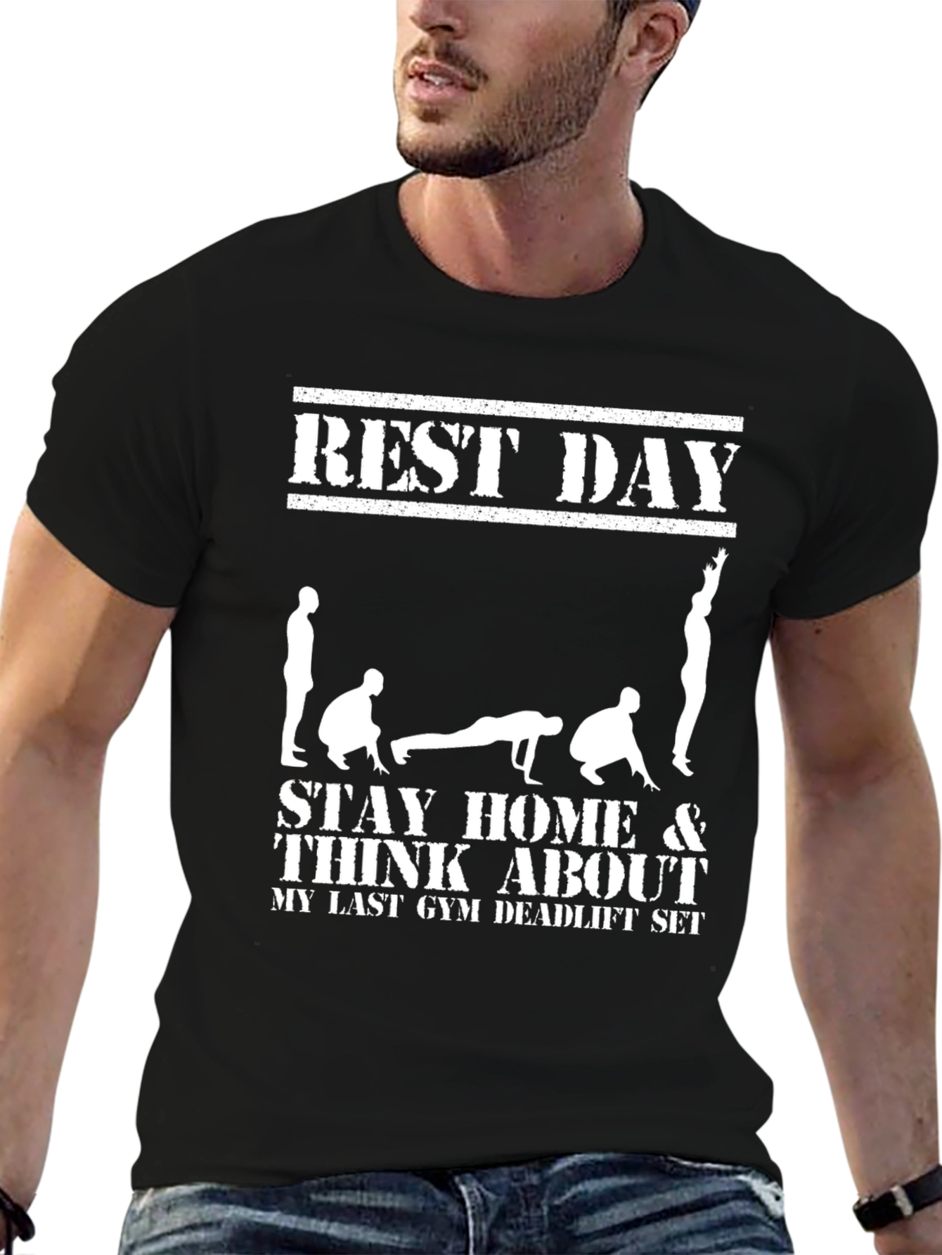 Rest Day Deadlift Gym T-Shirt