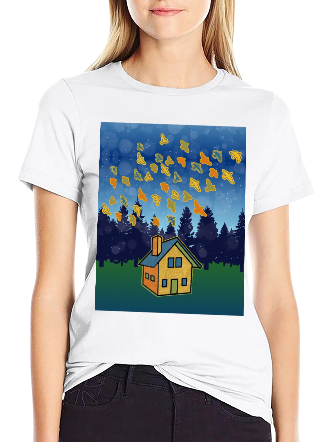 Autumn Home T-Shirt - Cozy Fall Design