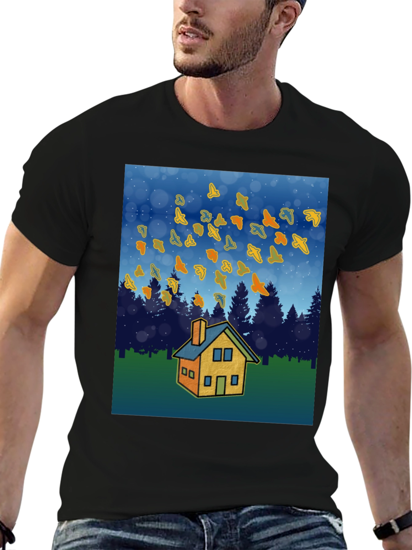 Autumn Home T-Shirt - Cozy Fall Design