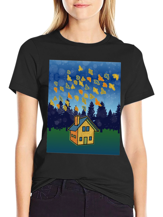 Autumn Home T-Shirt - Cozy Fall Design
