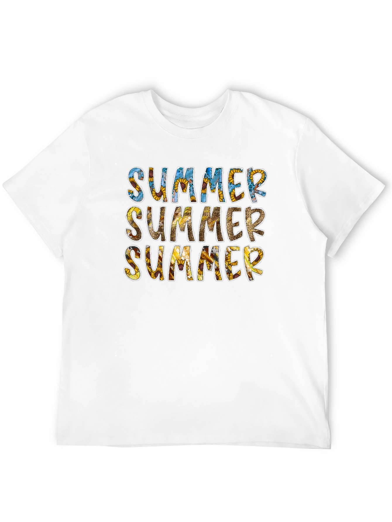 Sunflower Summer Graphic Tee - Black Cotton T-Shirt