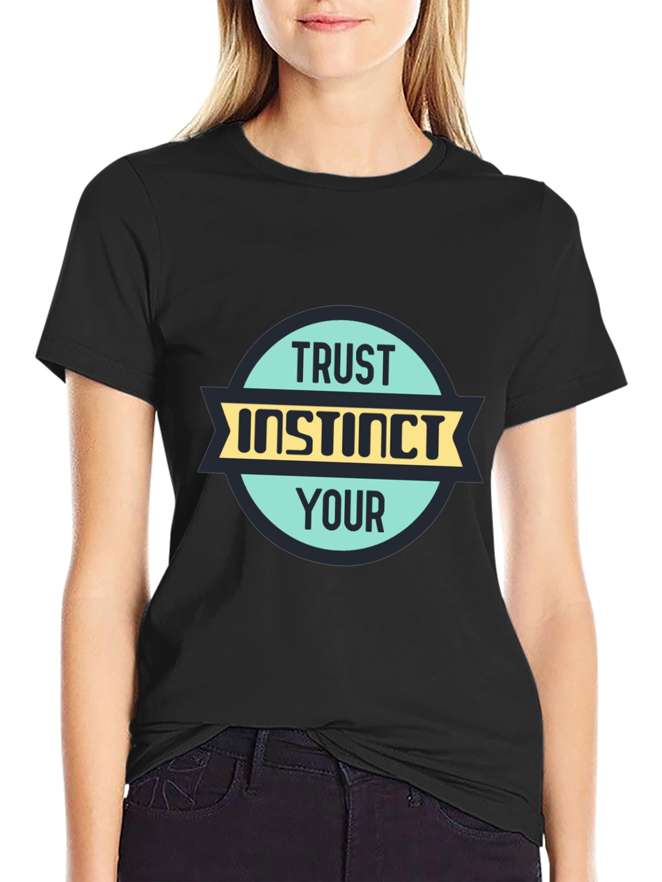 Trust Your Instinct T-Shirt - Black Graphic Tee
