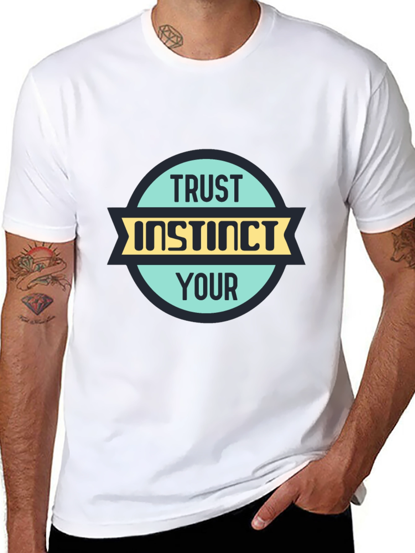 Trust Your Instinct T-Shirt - Black Graphic Tee