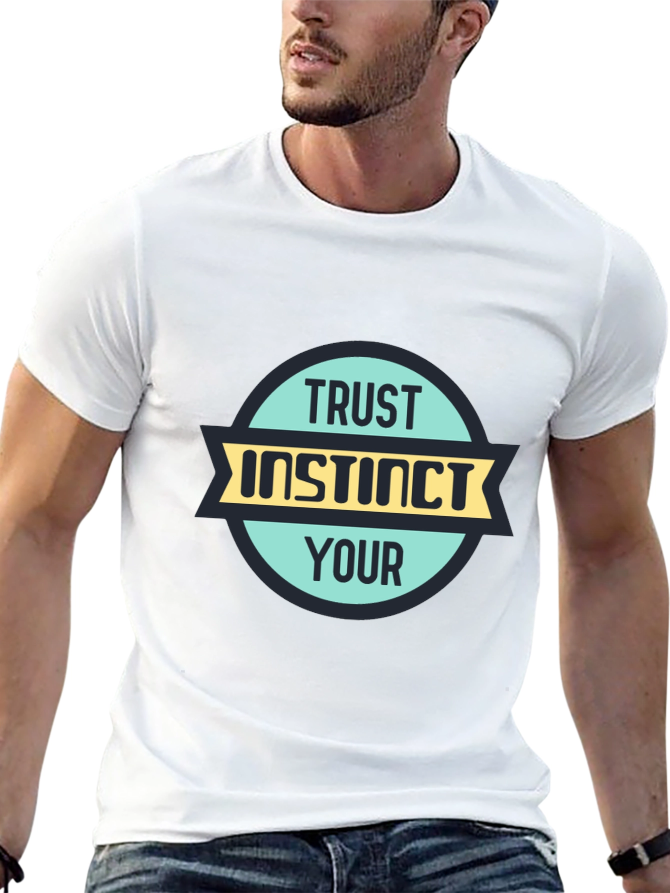 Trust Your Instinct T-Shirt - Black Graphic Tee