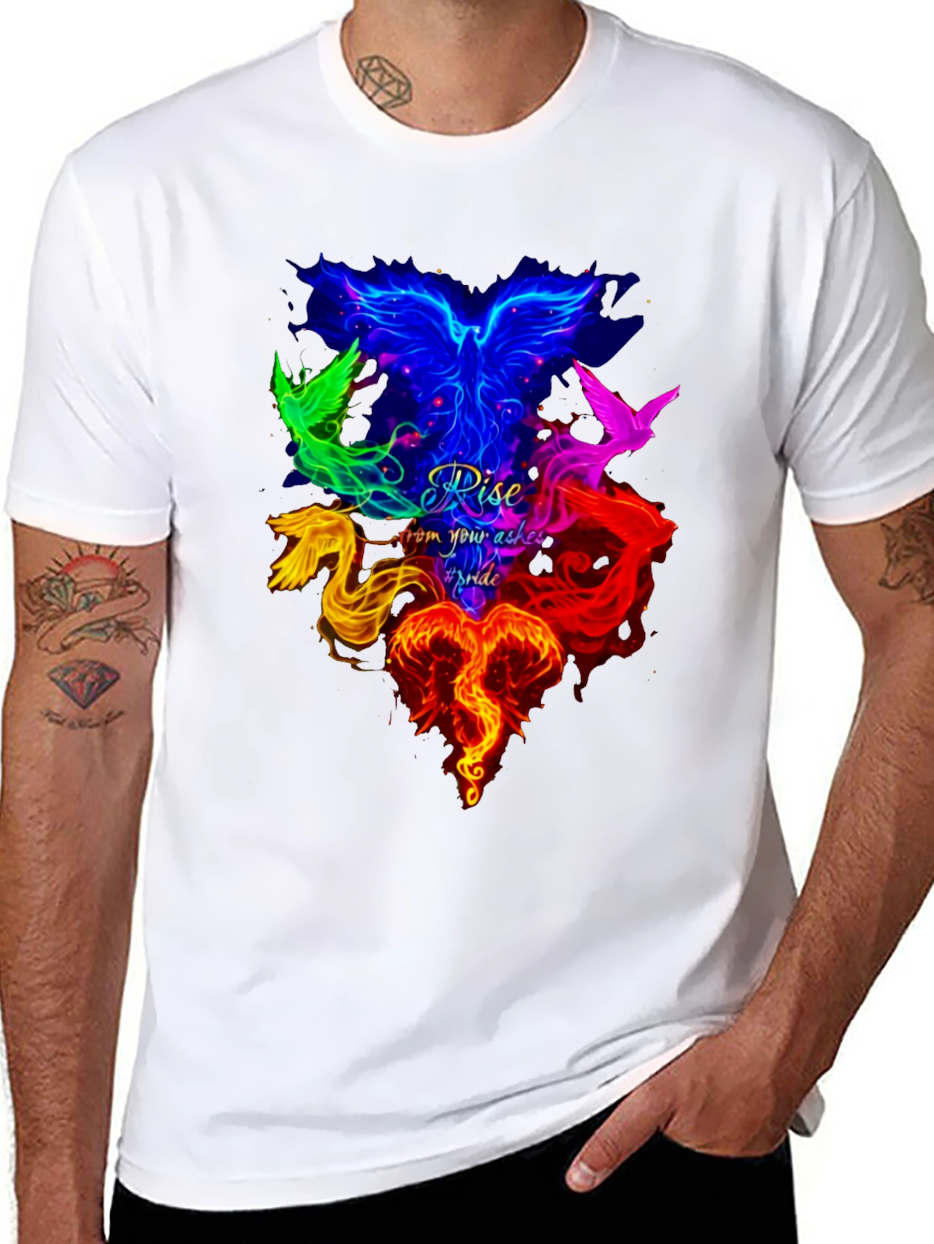 Phoenix Rise Graphic Tee - Mens Black T-Shirt