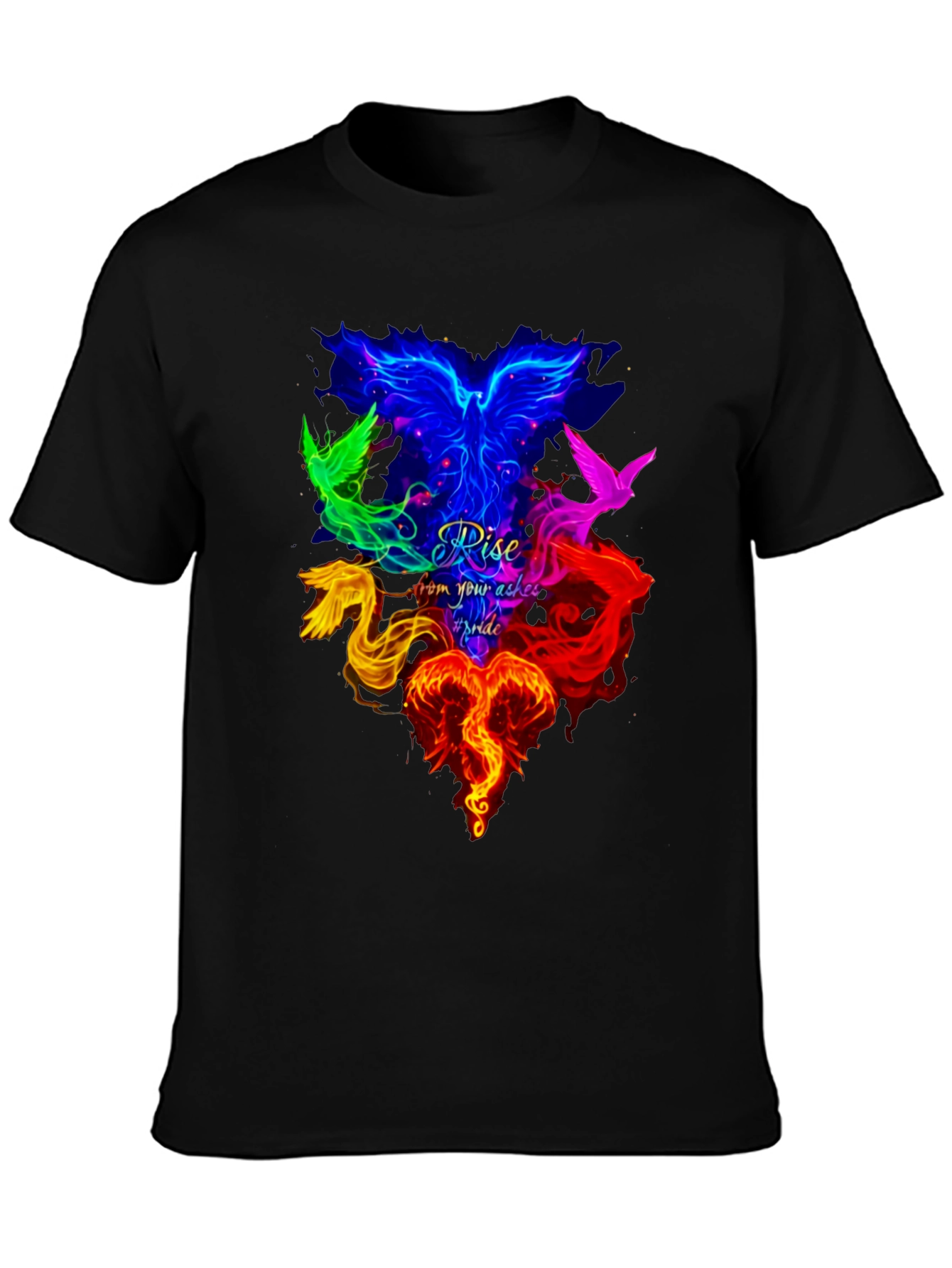 Phoenix Rise Graphic Tee - Mens Black T-Shirt
