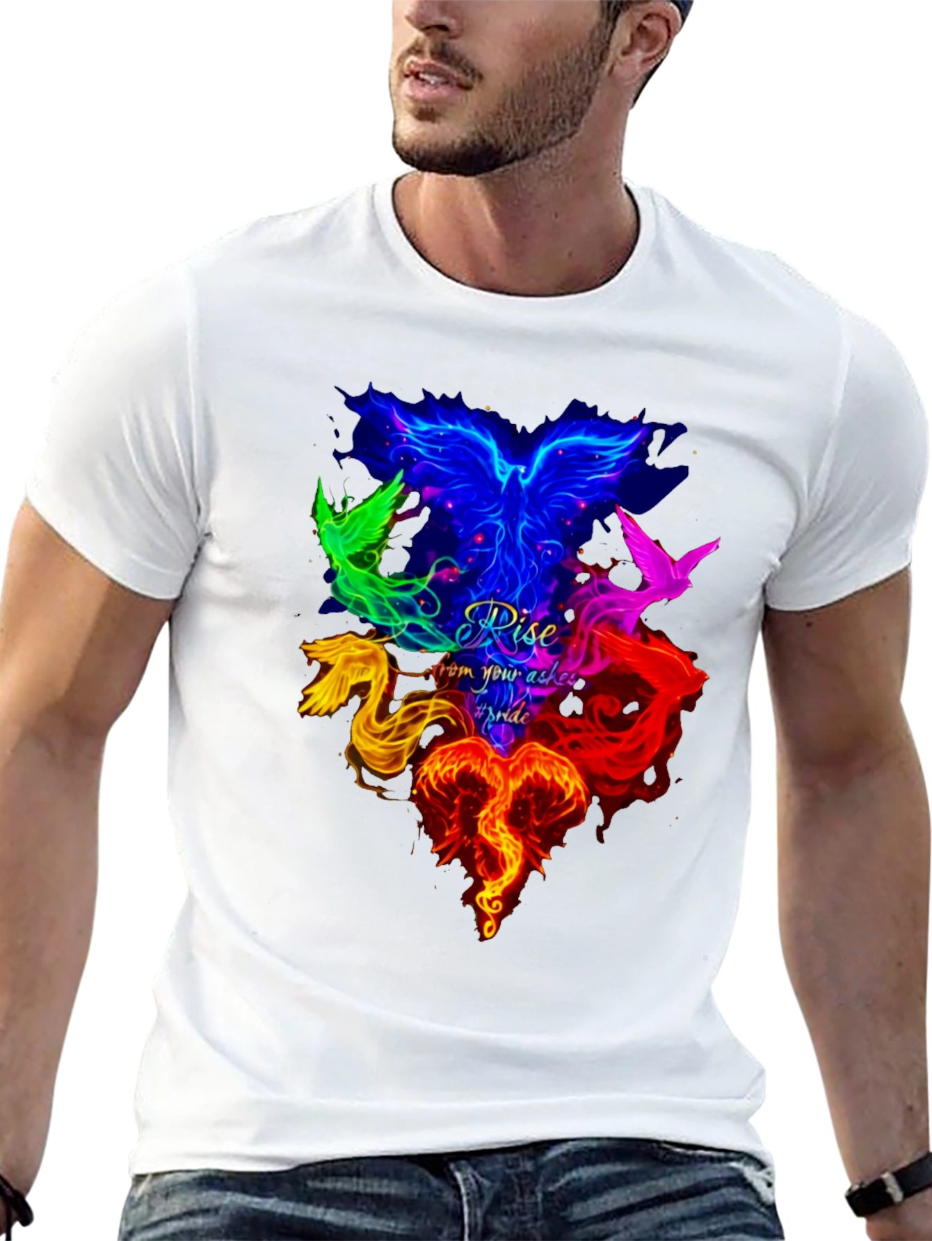 Phoenix Rise Graphic Tee - Mens Black T-Shirt