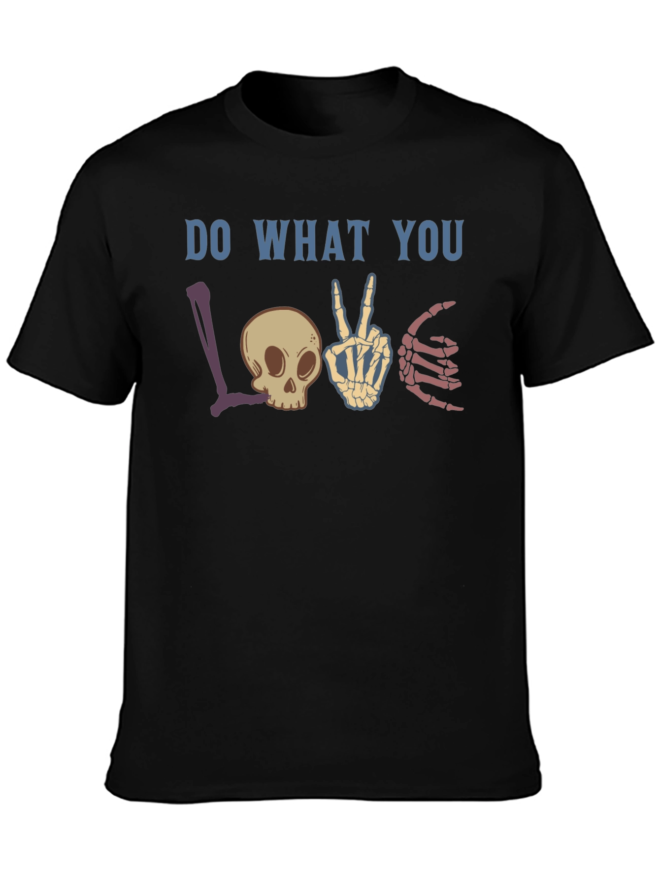Do What You Love Skeleton Graphic T-Shirt