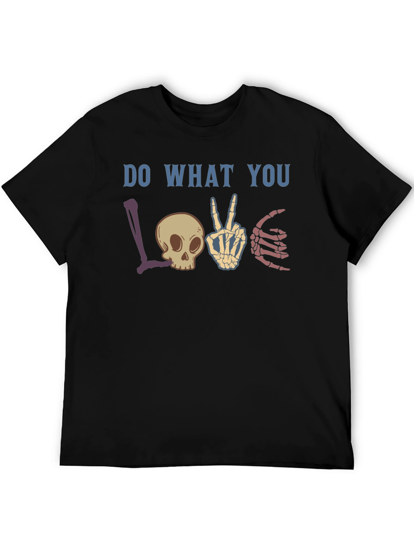Do What You Love Skeleton Graphic T-Shirt