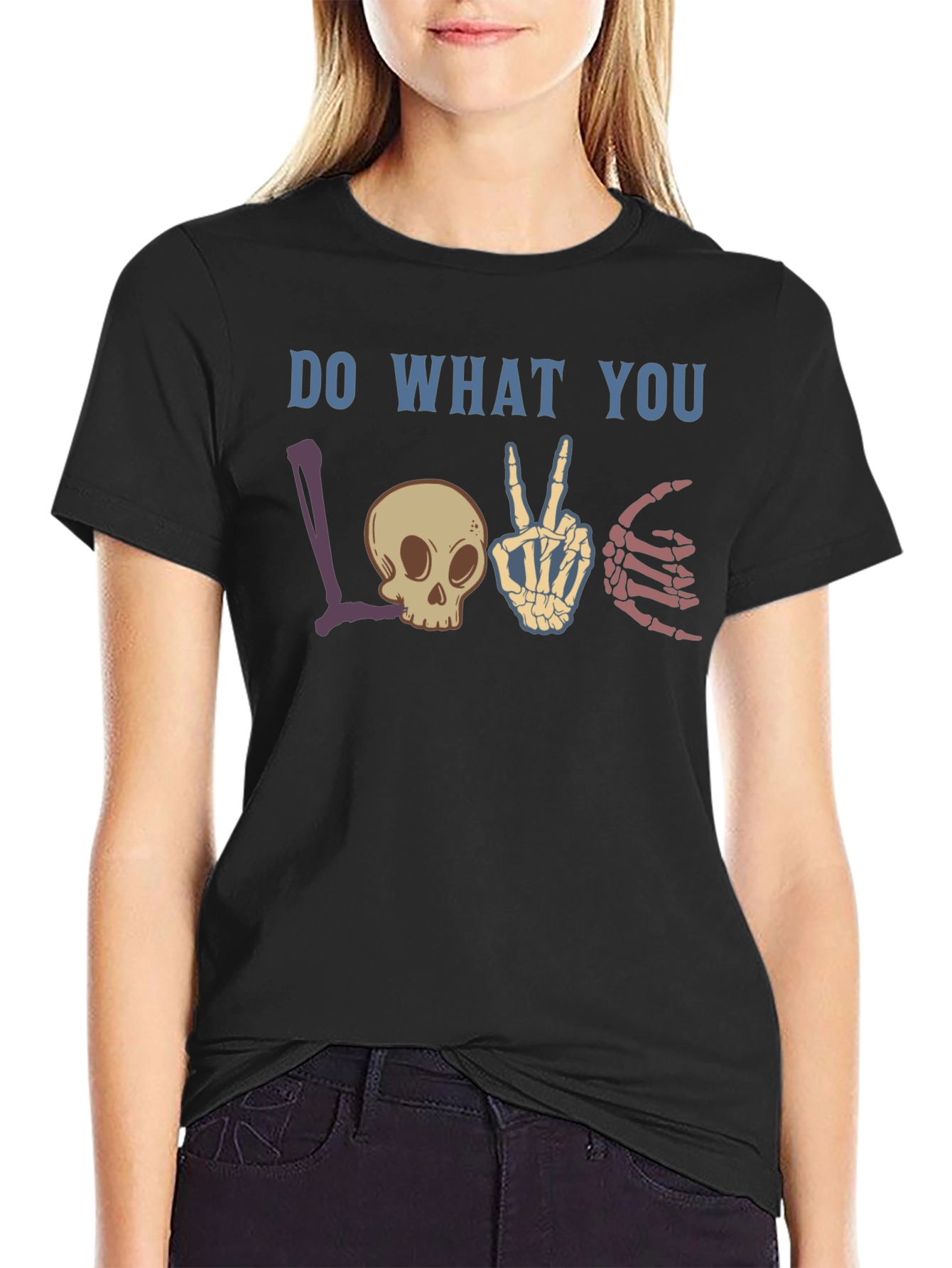 Do What You Love Skeleton Graphic T-Shirt