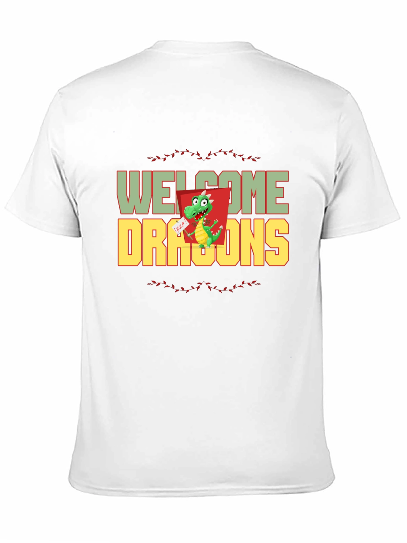 Welcome Dragons Graphic Tee - Funny Dragon T-Shirt