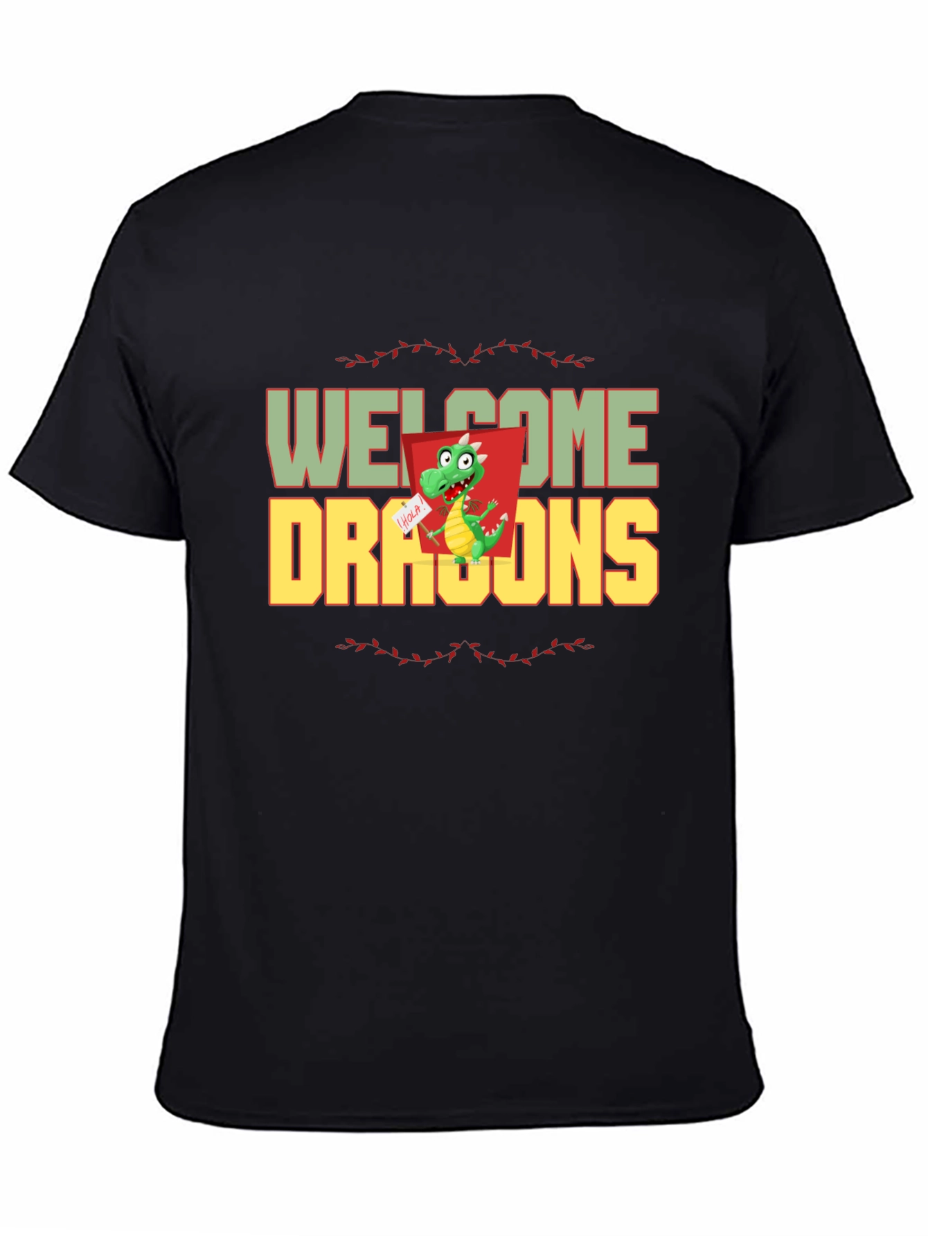 Welcome Dragons Graphic Tee - Funny Dragon T-Shirt