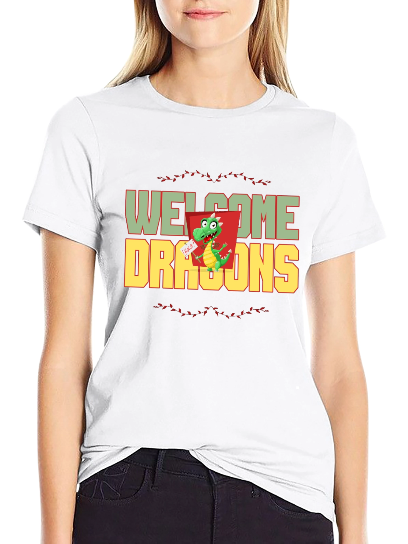 Welcome Dragons Graphic Tee - Funny Dragon T-Shirt
