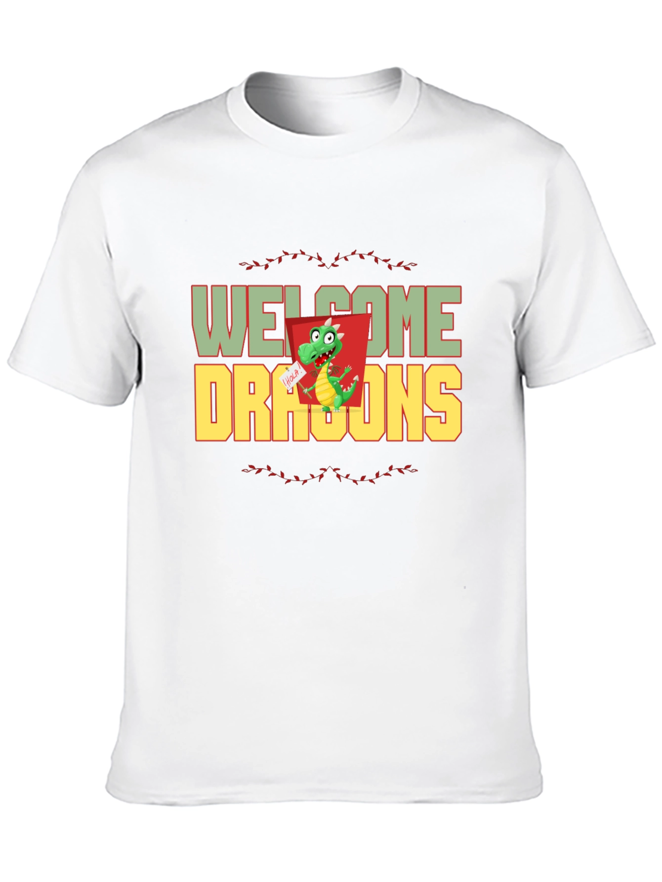 Welcome Dragons Graphic Tee - Funny Dragon T-Shirt