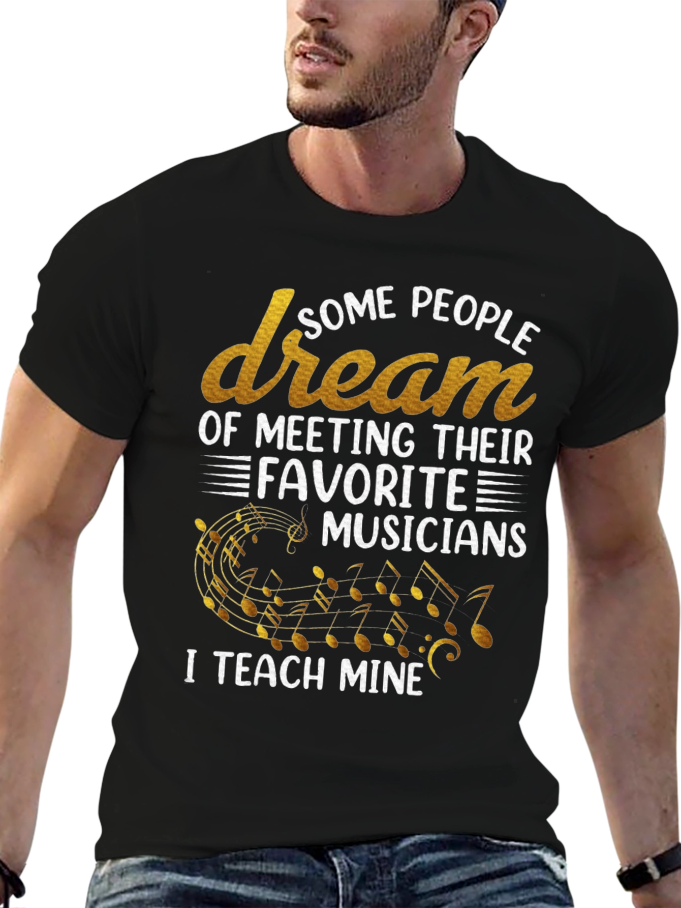 Musician Teacher Graphic T-Shirt - Black