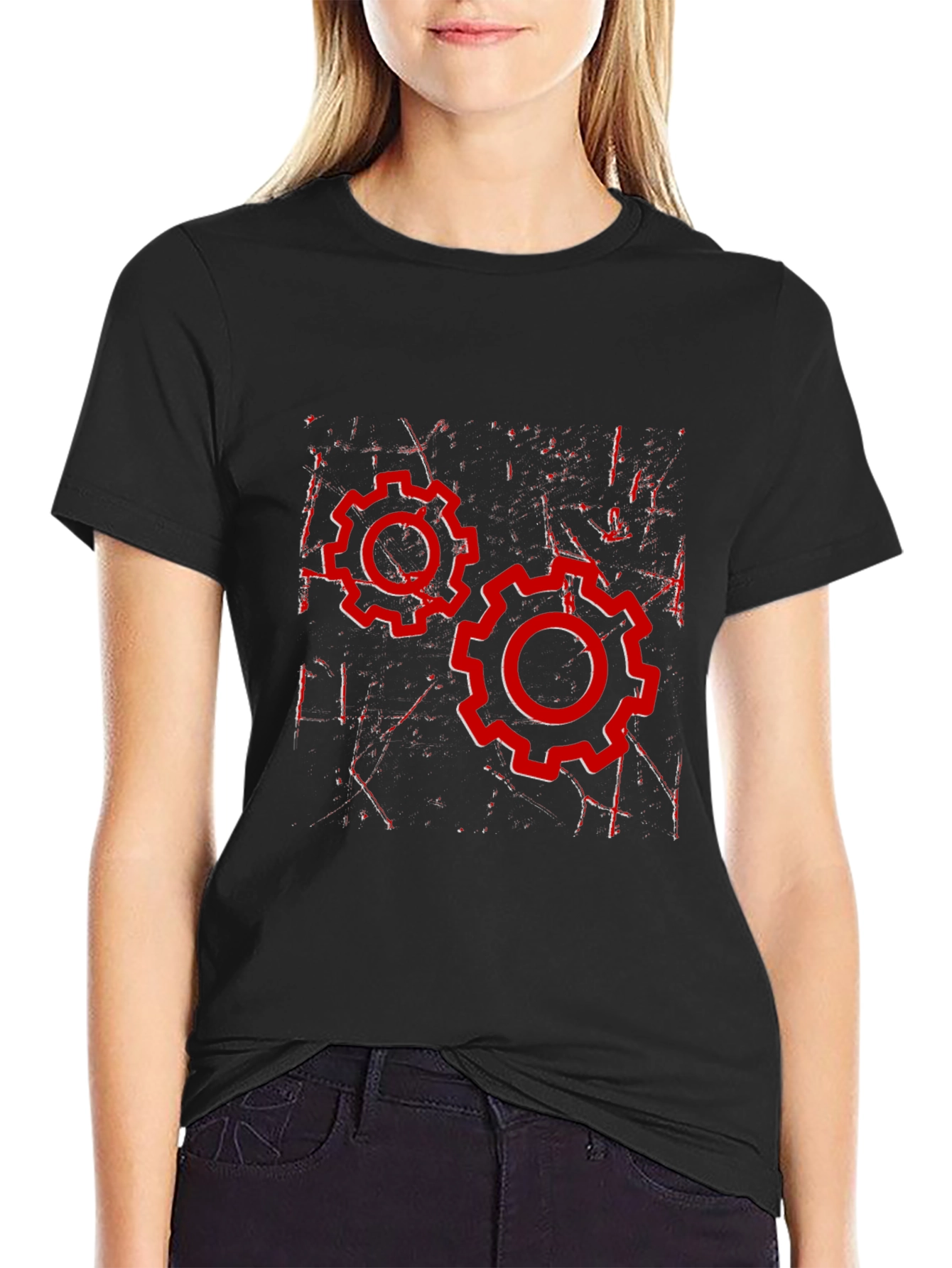 Gear Graphic Black T-Shirt