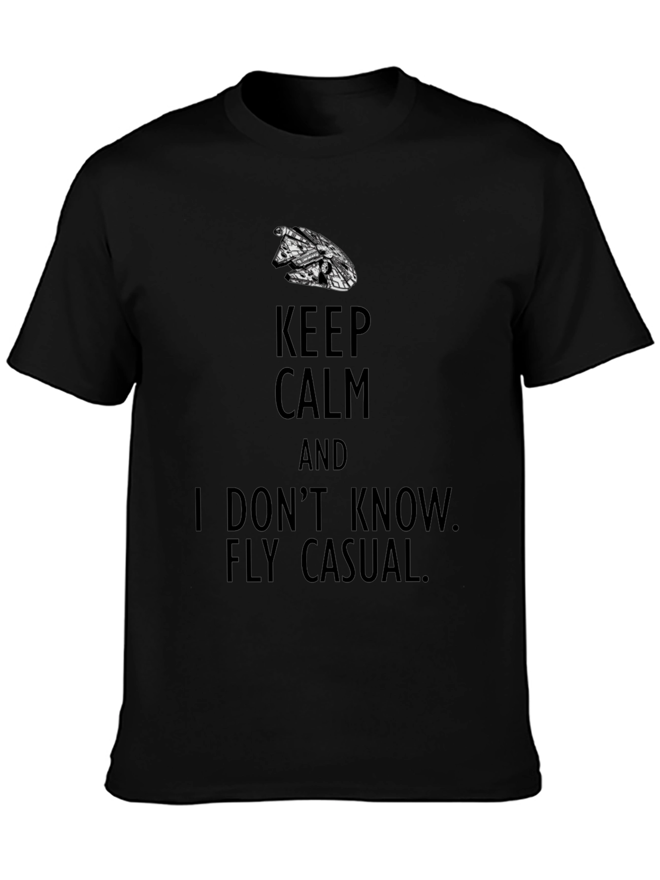 Keep Calm Fly Casual Graphic T-Shirt