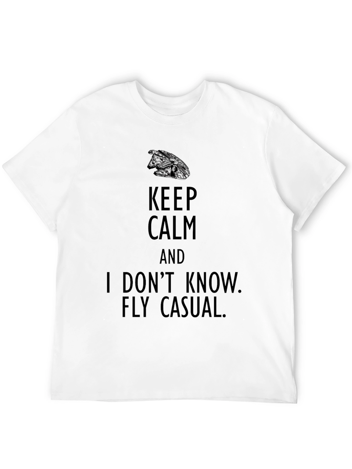 Keep Calm Fly Casual Graphic T-Shirt
