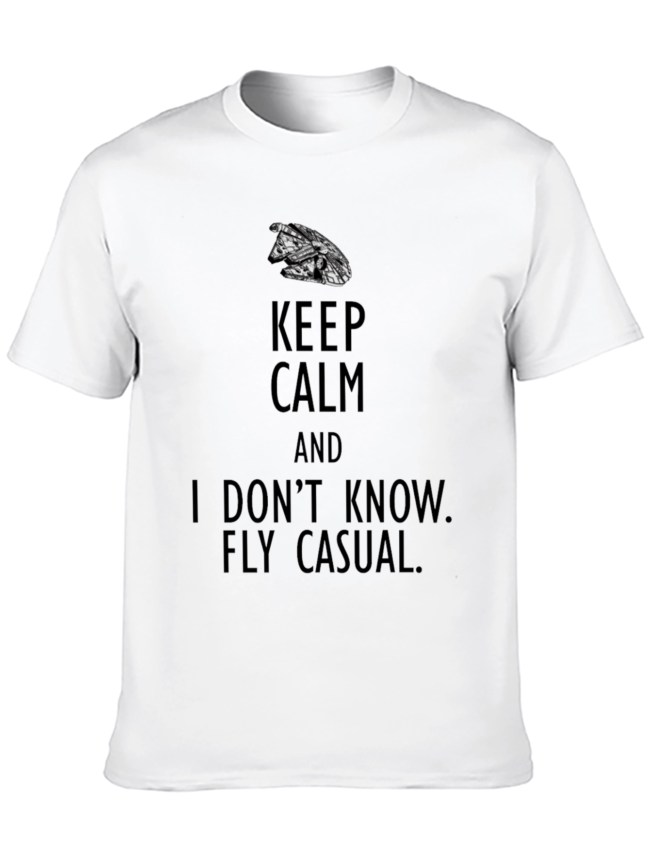 Keep Calm Fly Casual Graphic T-Shirt