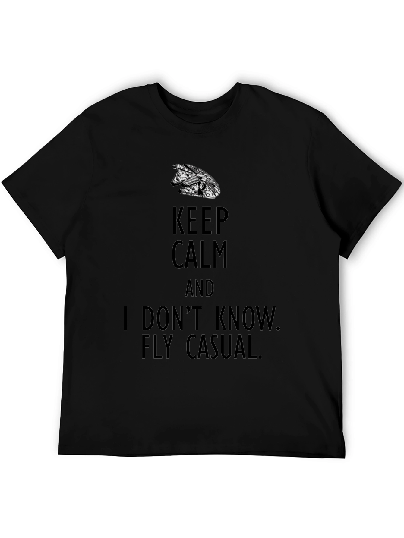 Keep Calm Fly Casual Graphic T-Shirt