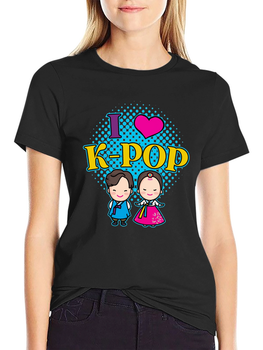 I Love K-Pop T-Shirt Korean Traditional Dress