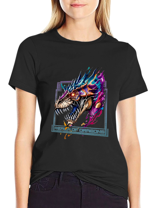 Realm of Dragons Graphic Tee - Bold Dragon Design