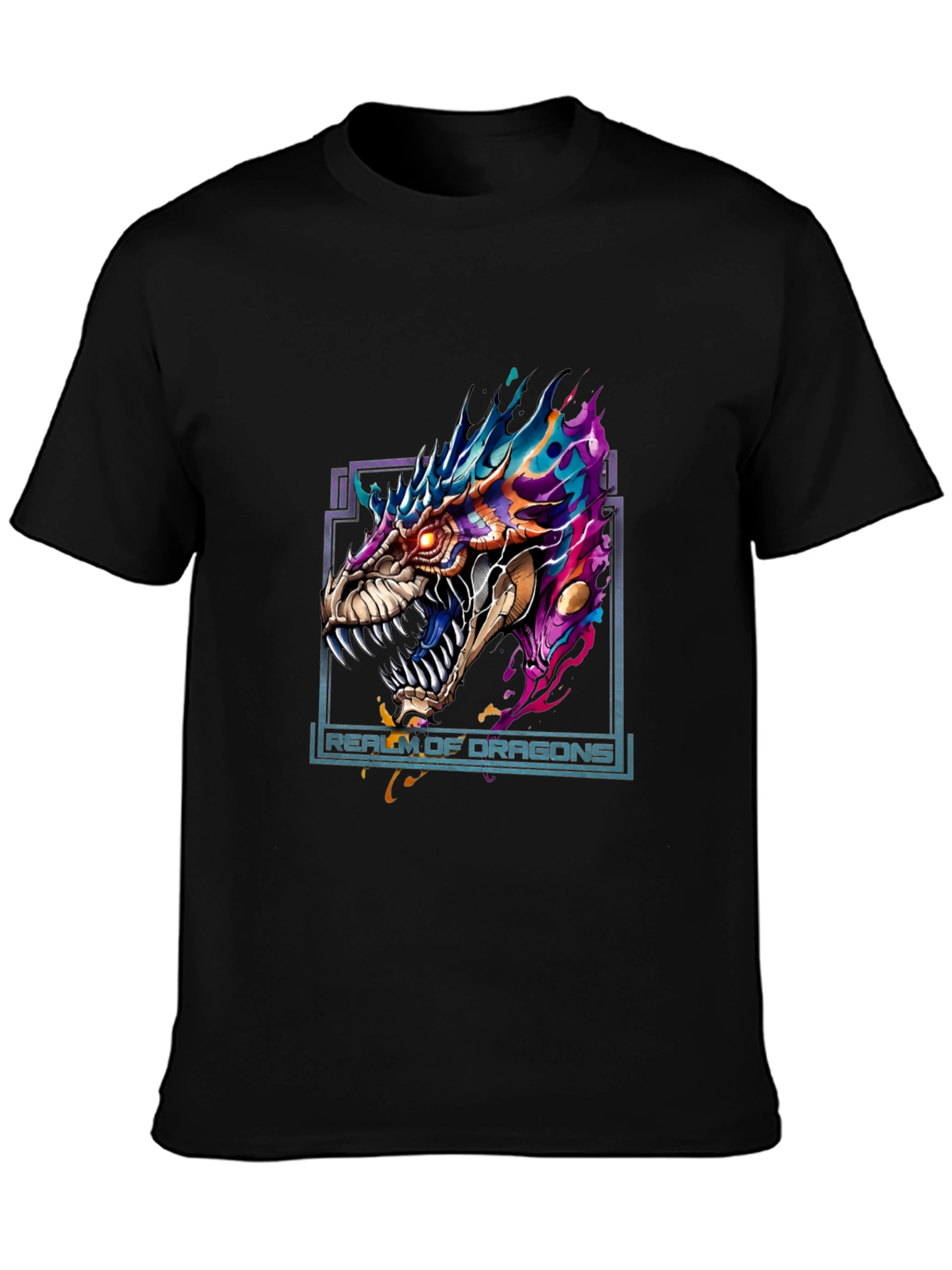 Realm of Dragons Graphic Tee - Bold Dragon Design