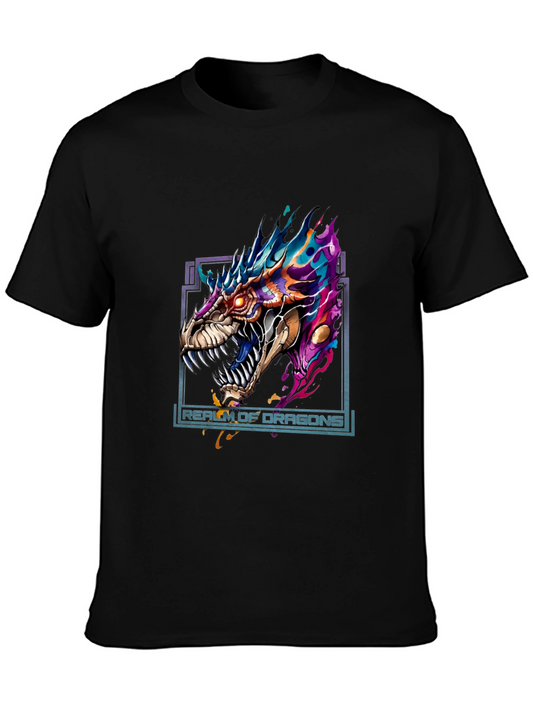 Realm of Dragons Graphic Tee - Bold Dragon Design