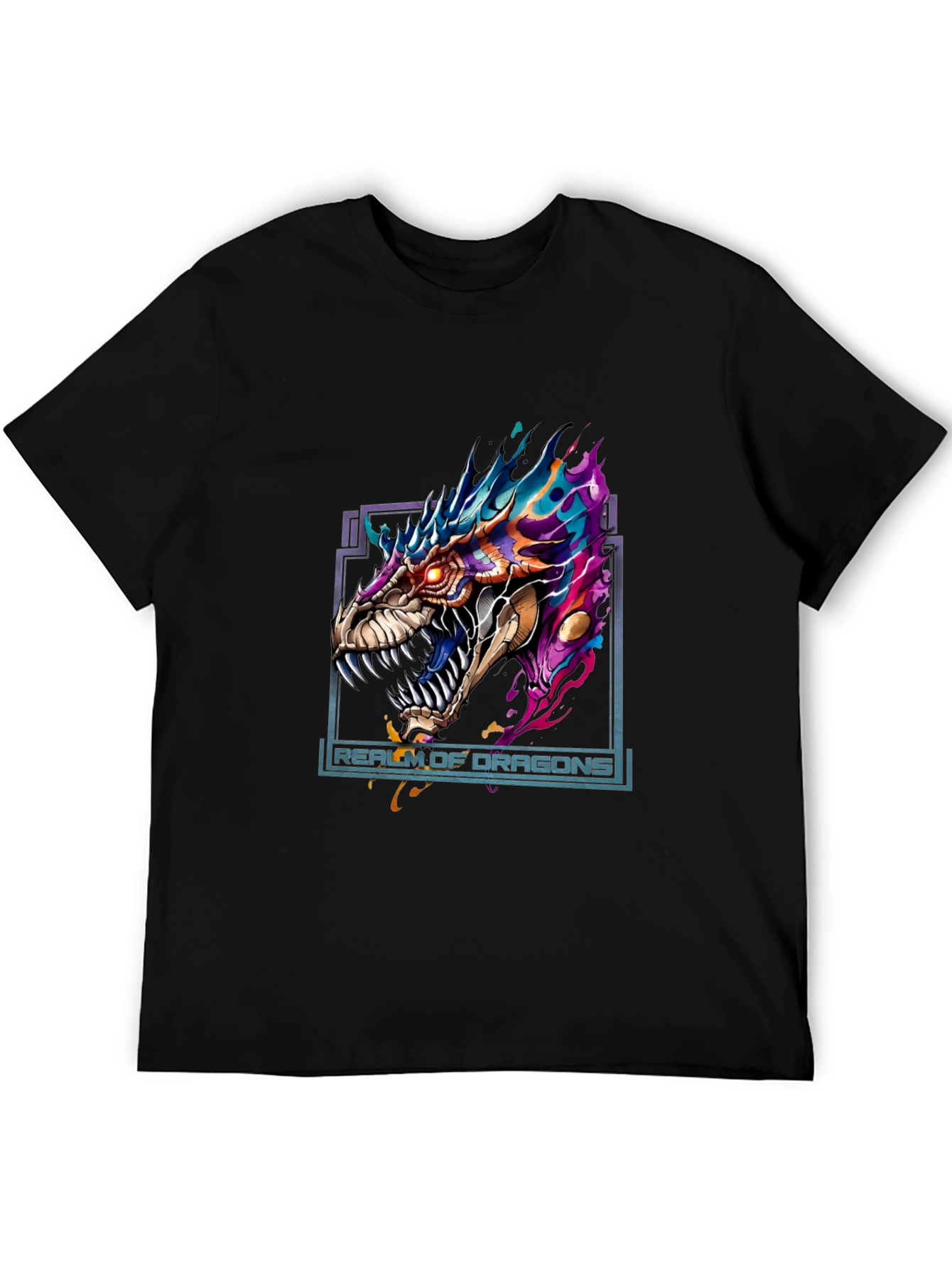 Realm of Dragons Graphic Tee - Bold Dragon Design