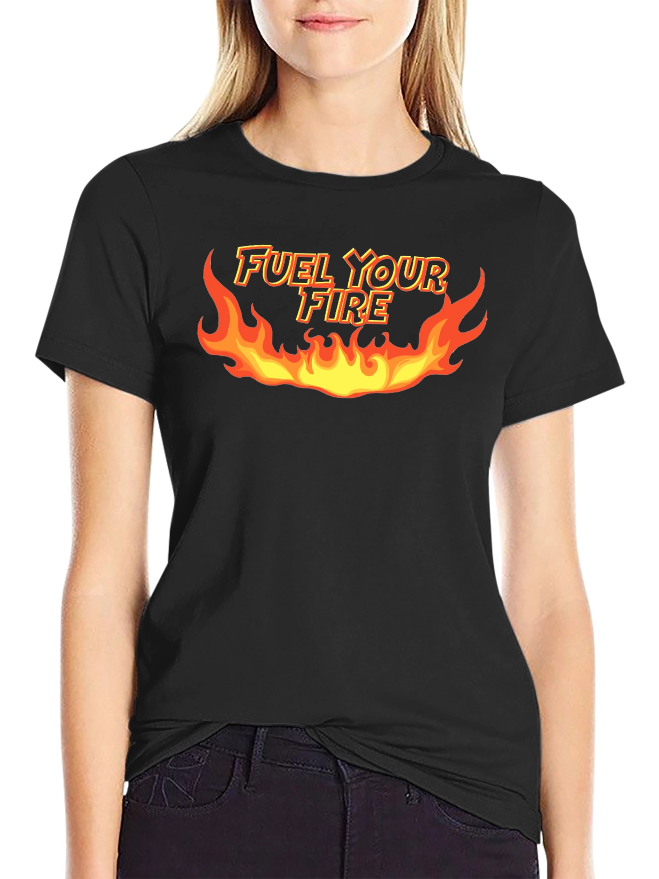 Fuel Your Fire Graphic T-Shirt - Bold Black Tee