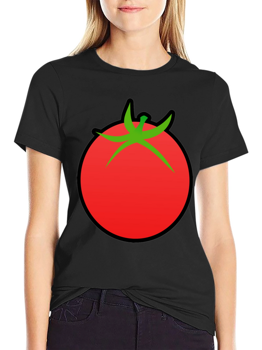 Tomato Graphic Black T-Shirt