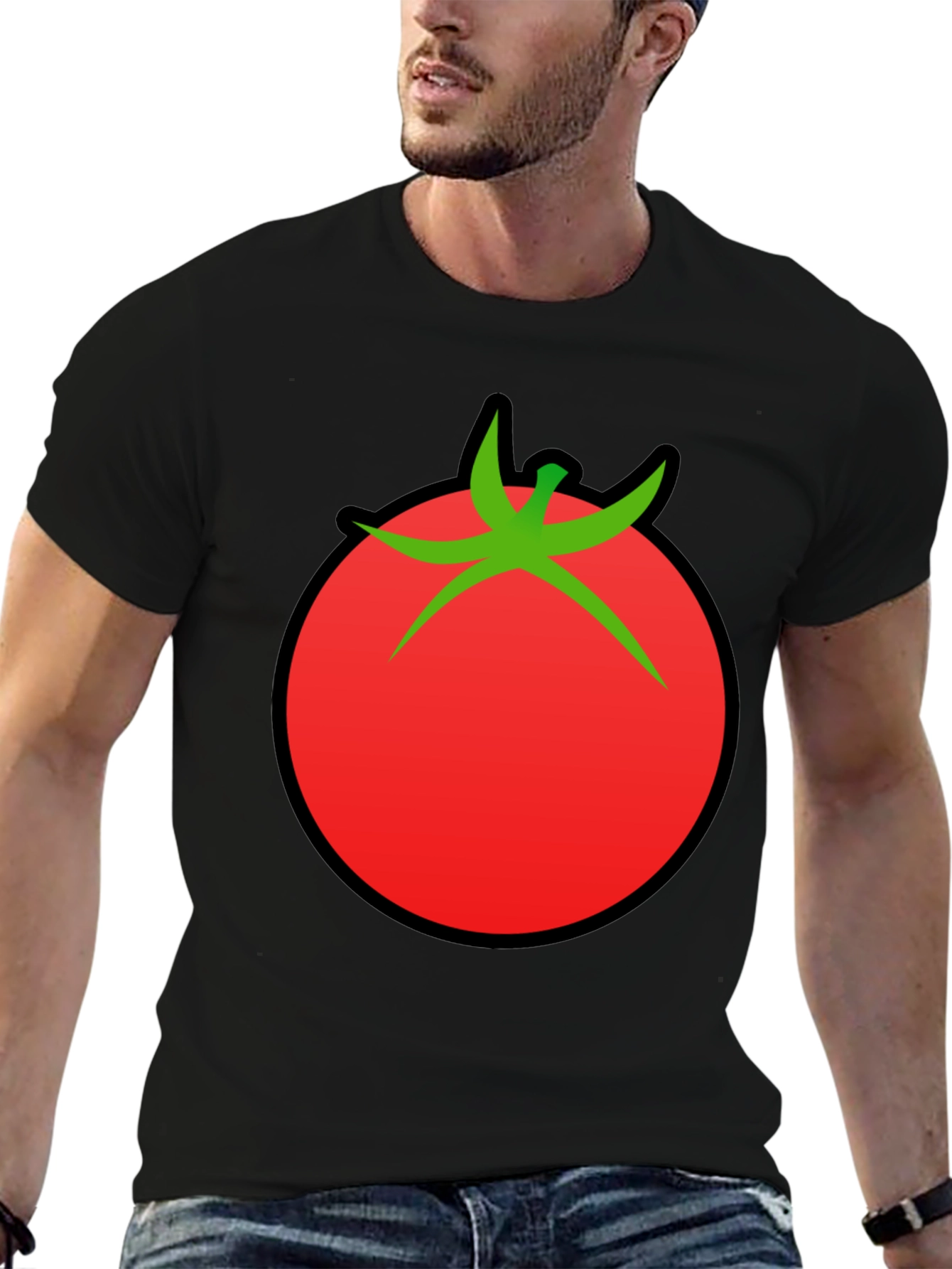 Tomato Graphic Black T-Shirt