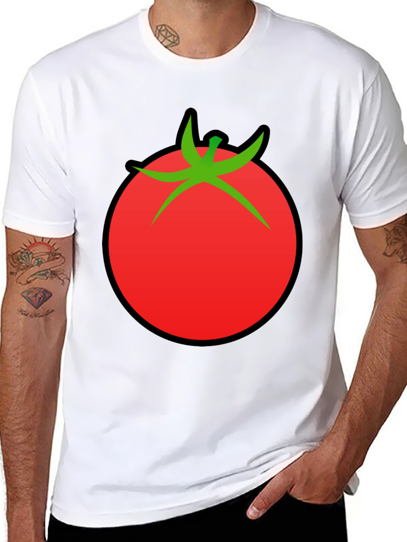 Tomato Graphic Black T-Shirt
