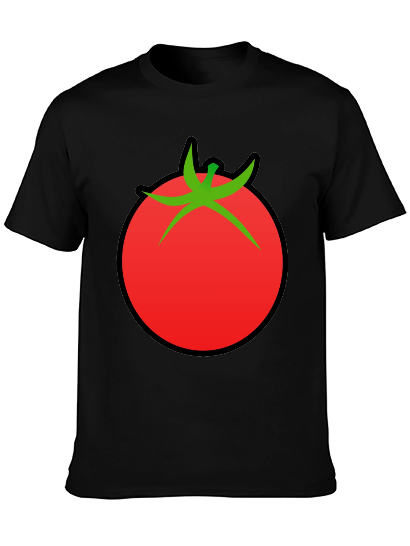 Tomato Graphic Black T-Shirt