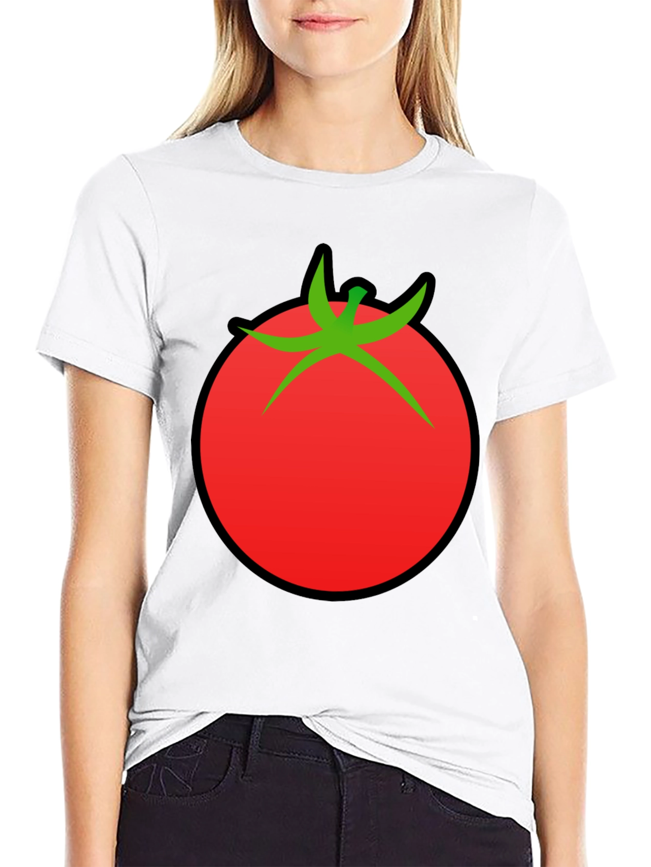 Tomato Graphic Black T-Shirt