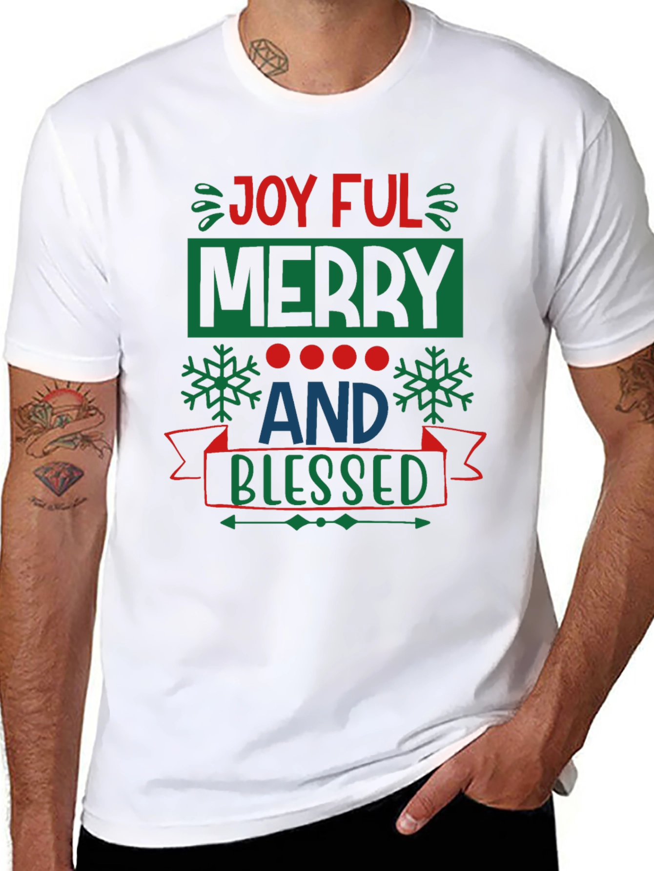Joyful Merry & Blessed Holiday T-Shirt
