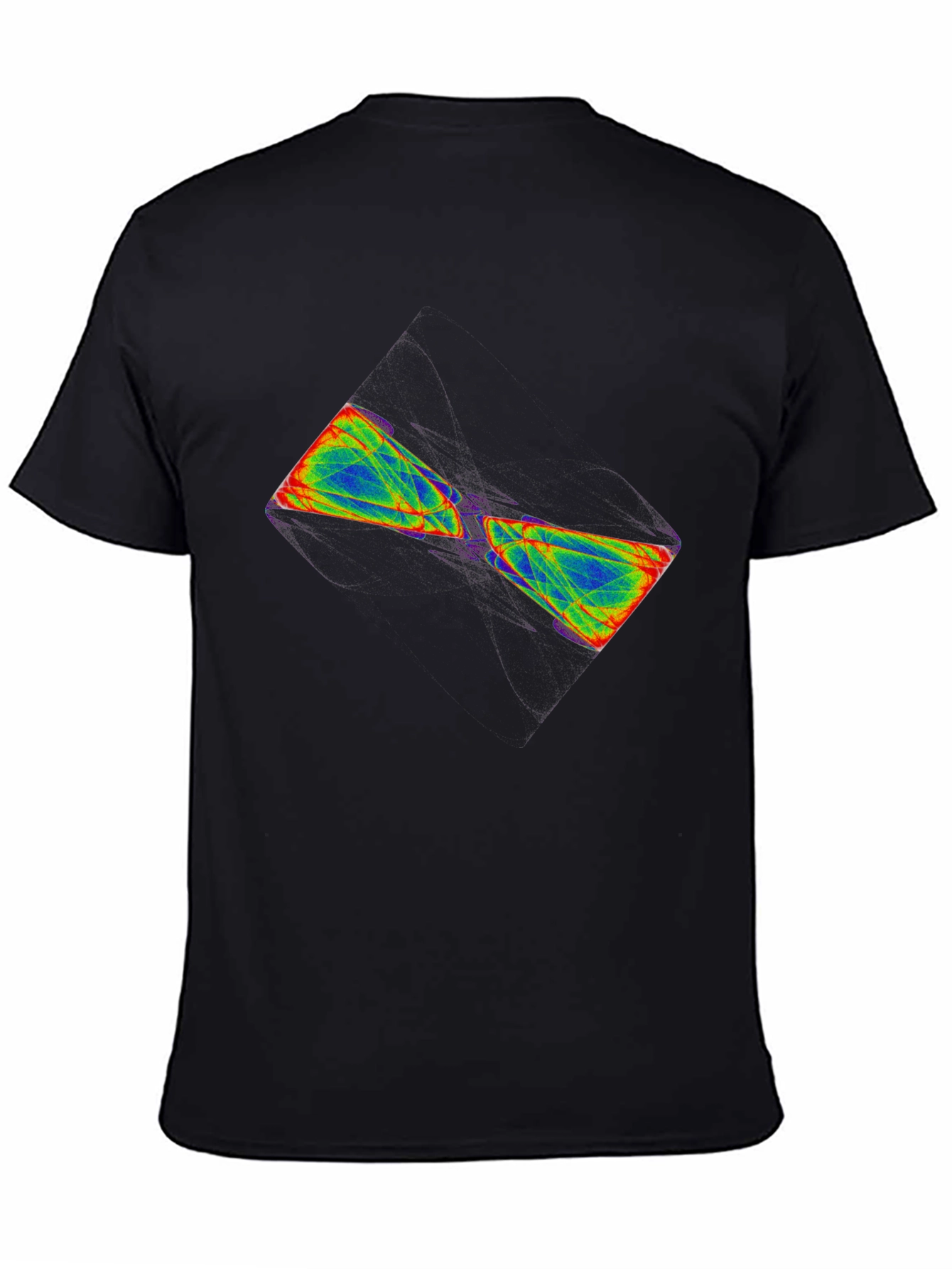 Abstract Hourglass Graphic Tee - Black