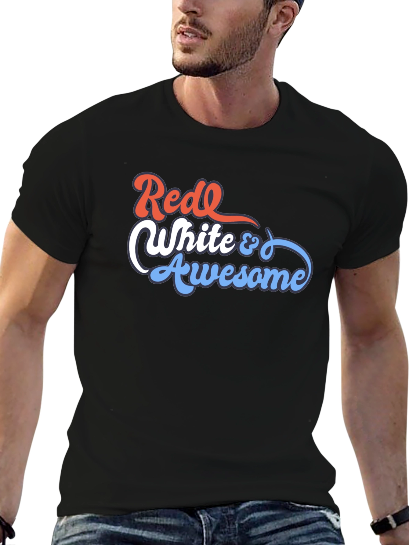 Red White & Awesome Graphic Tee