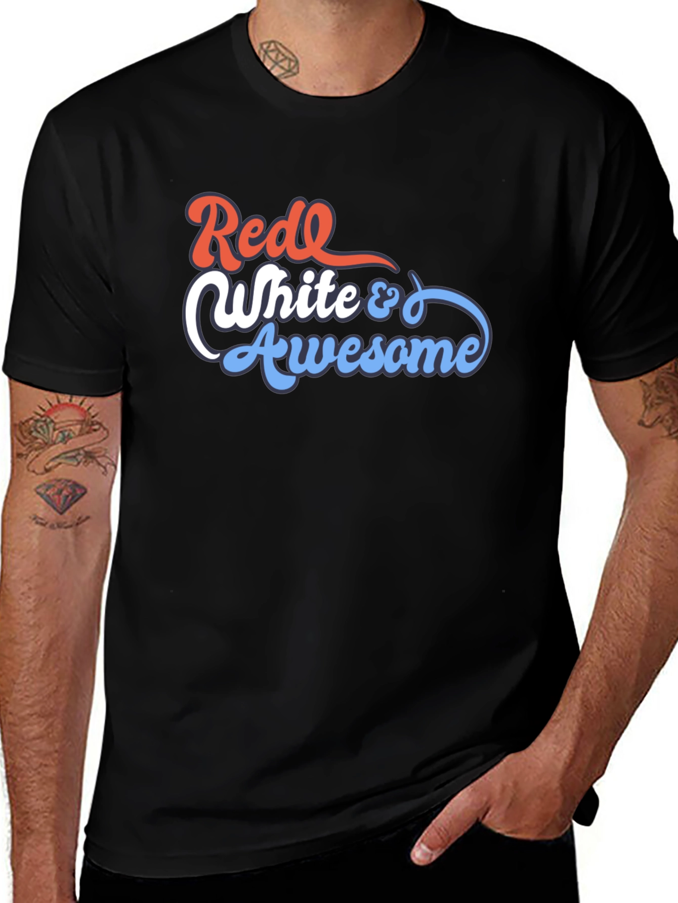 Red White & Awesome Graphic Tee