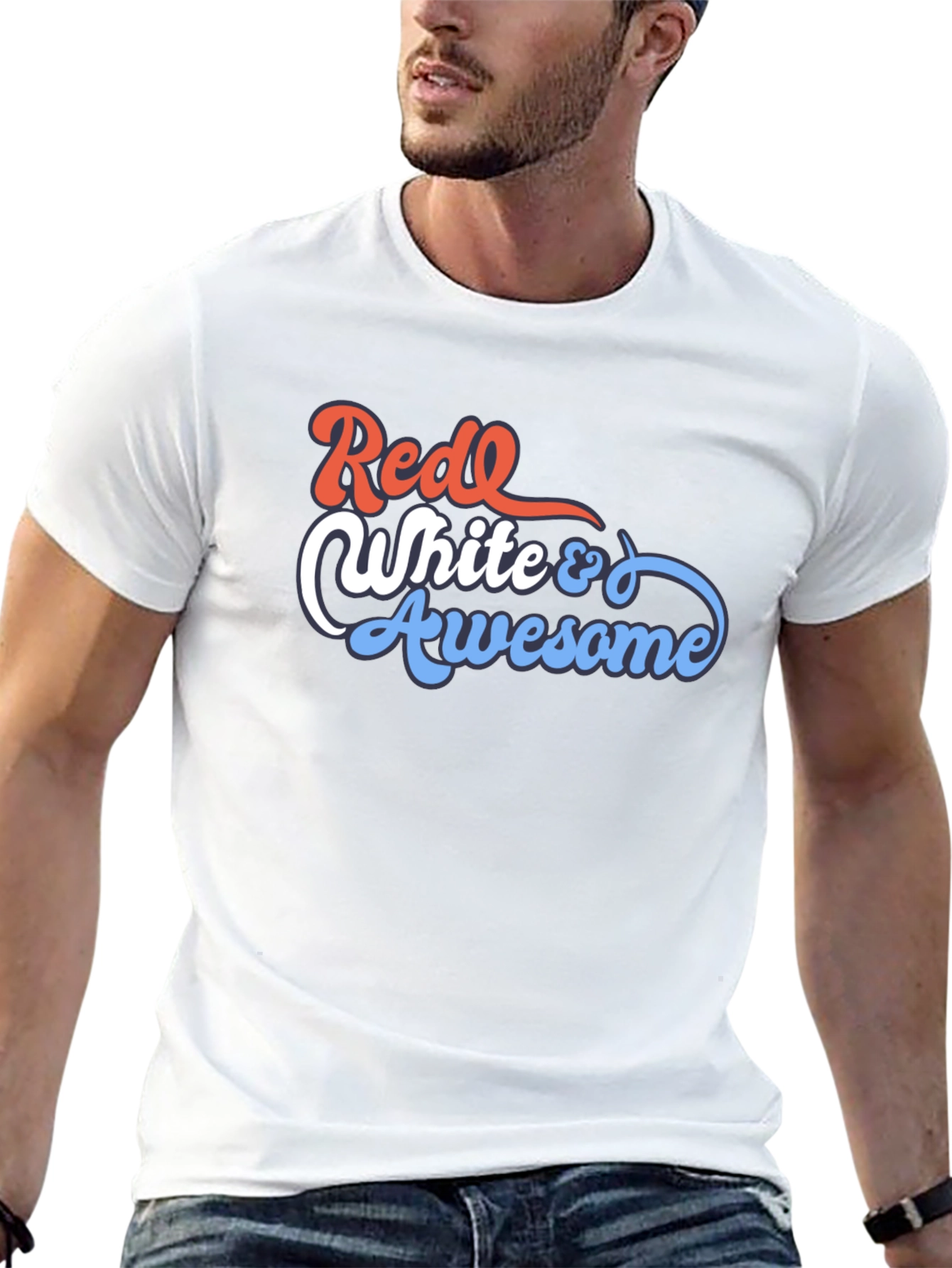 Red White & Awesome Graphic Tee