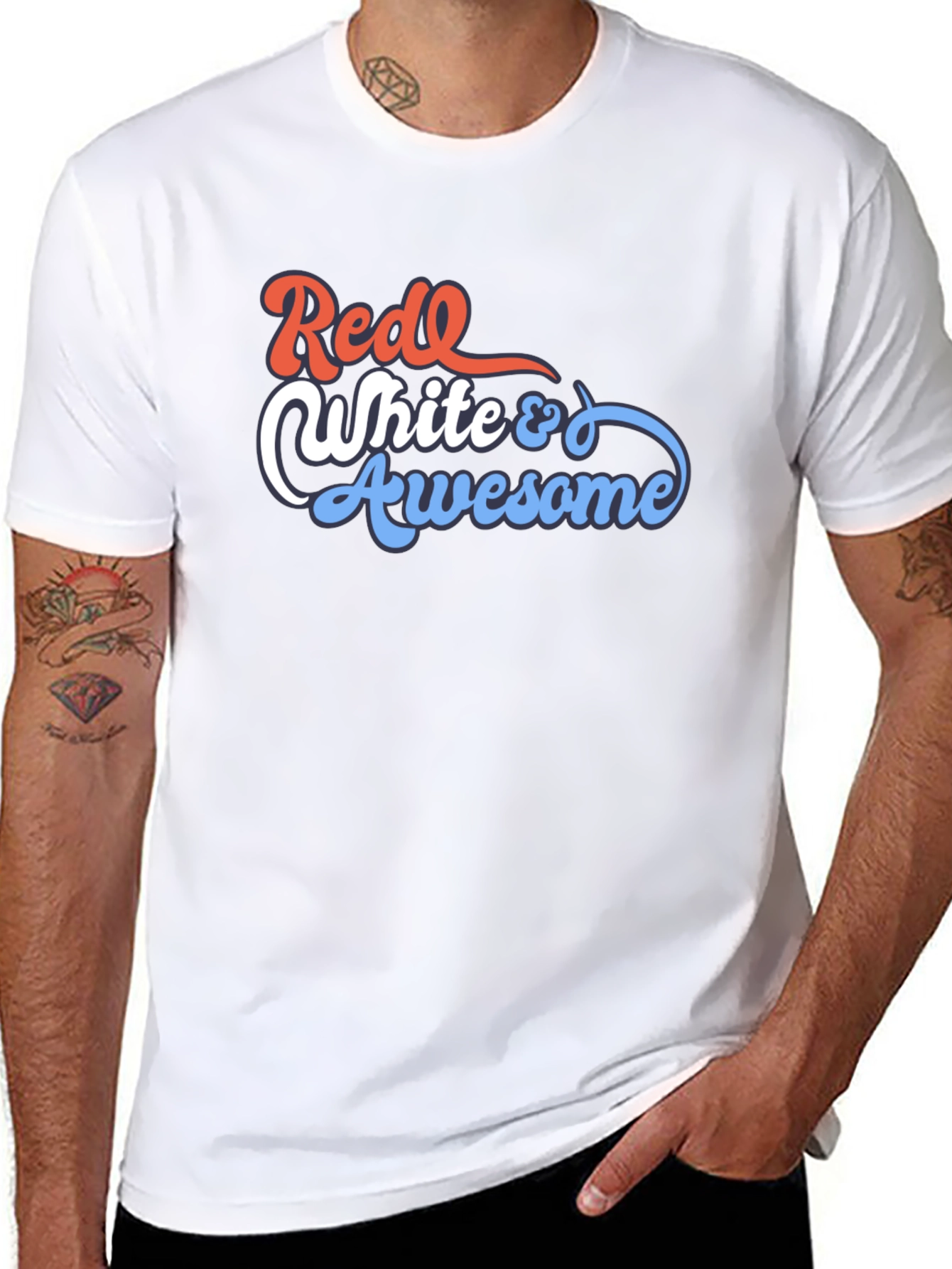 Red White & Awesome Graphic Tee