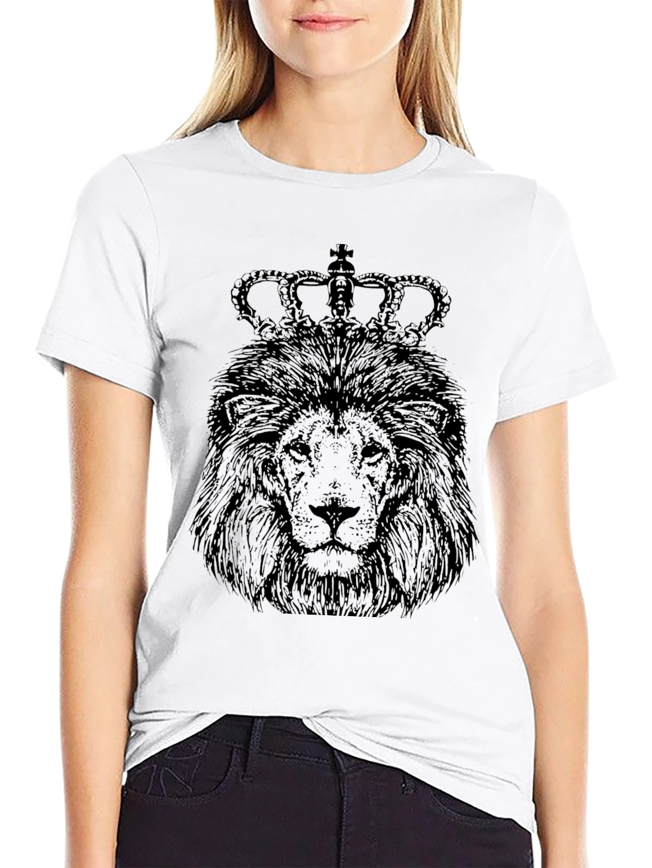 Lion King Graphic Tee - Black Crew Neck
