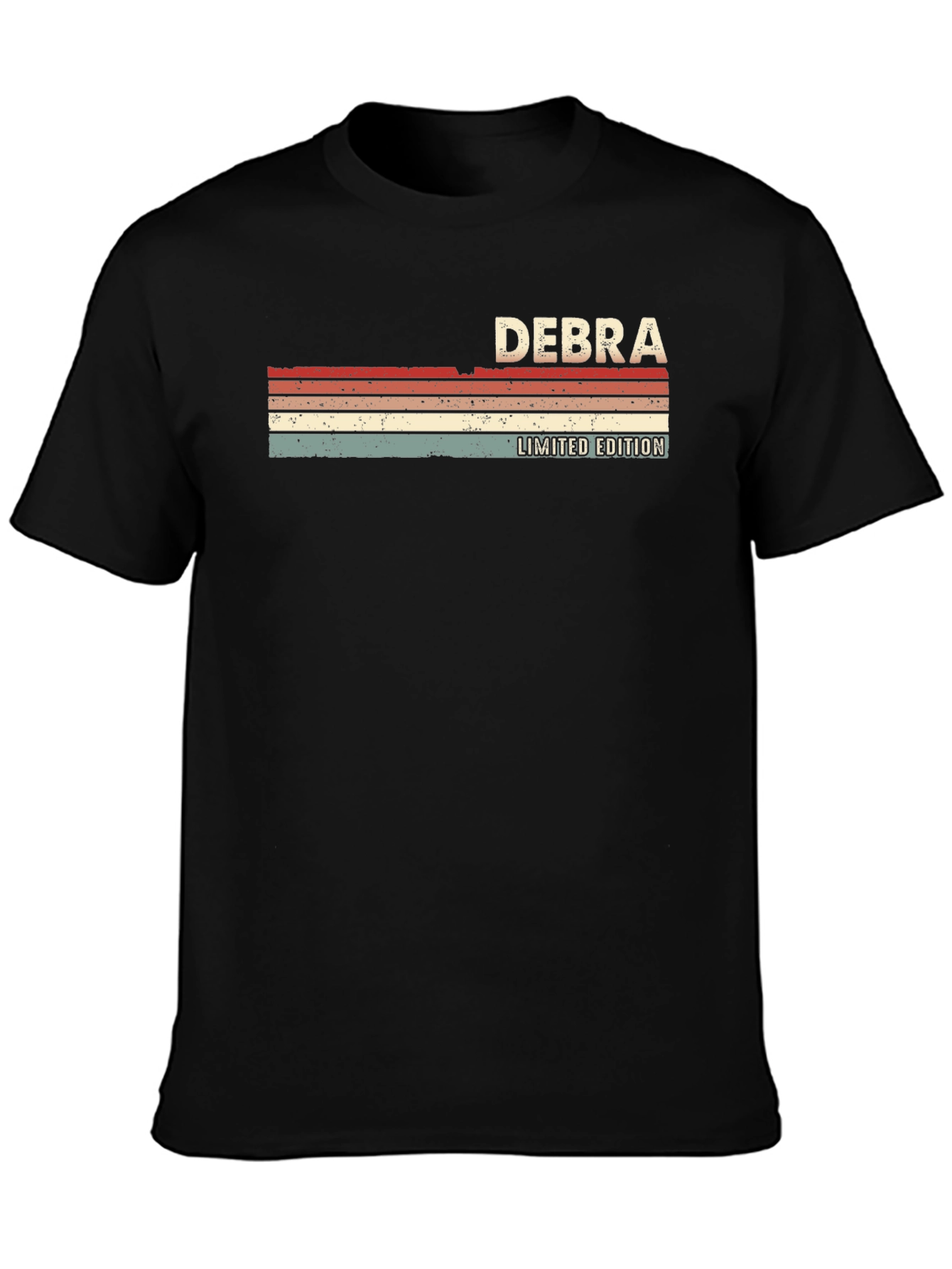 Debra Limited Edition Retro Style Black T-Shirt