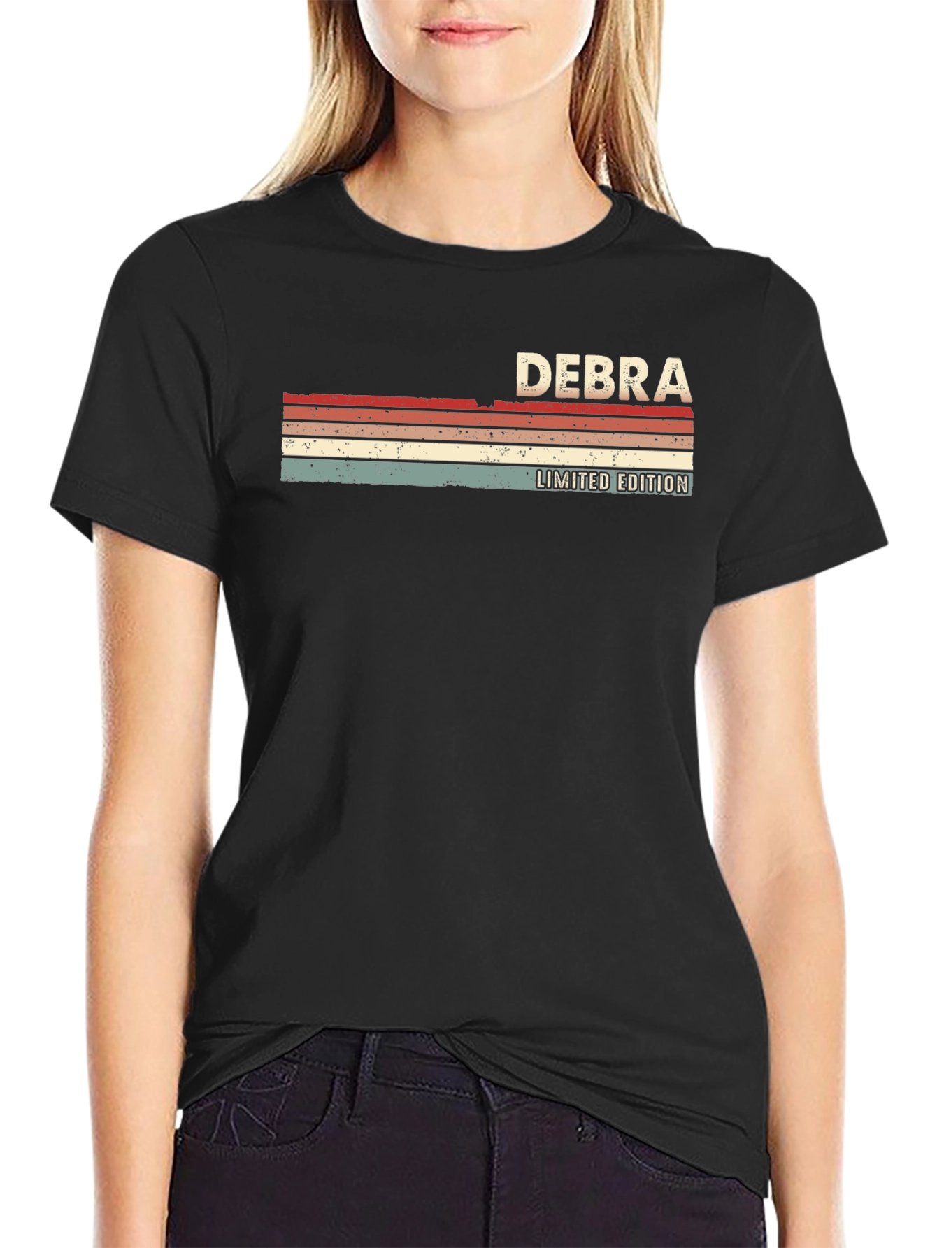 Debra Limited Edition Retro Style Black T-Shirt