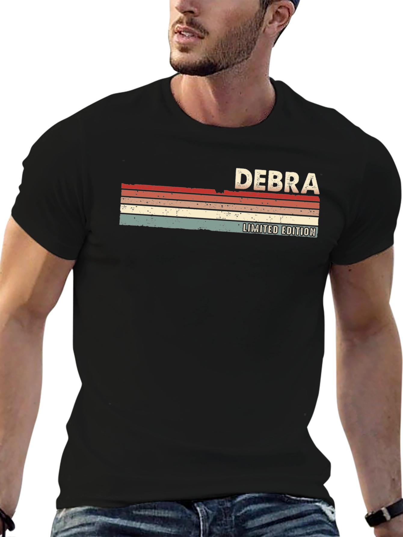 Debra Limited Edition Retro Style Black T-Shirt
