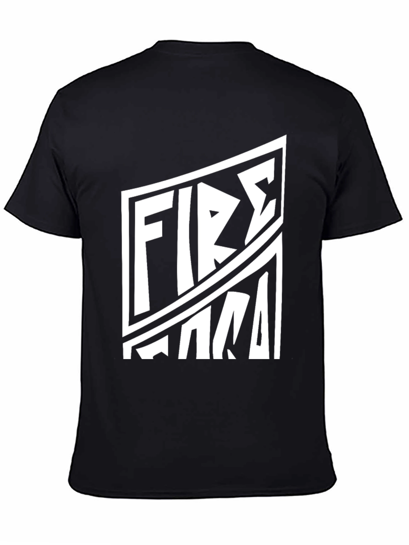 Fire Hard T-Shirt - Graphic Print Black