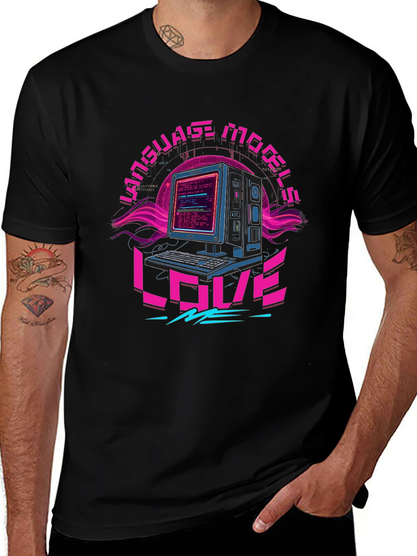 Language Models Love Me Retro T-Shirt