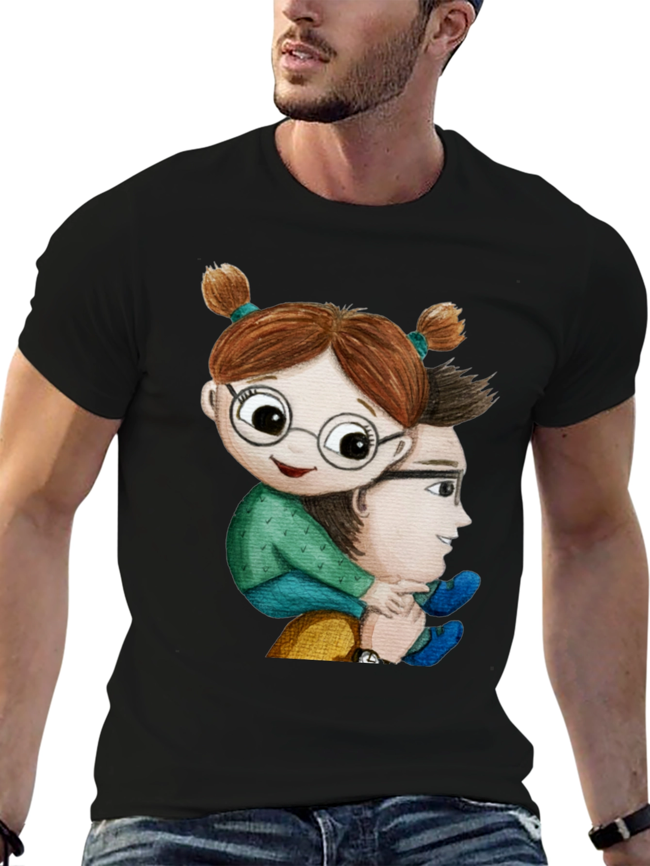 Dad & Daughter Graphic Tee - Piggyback Ride