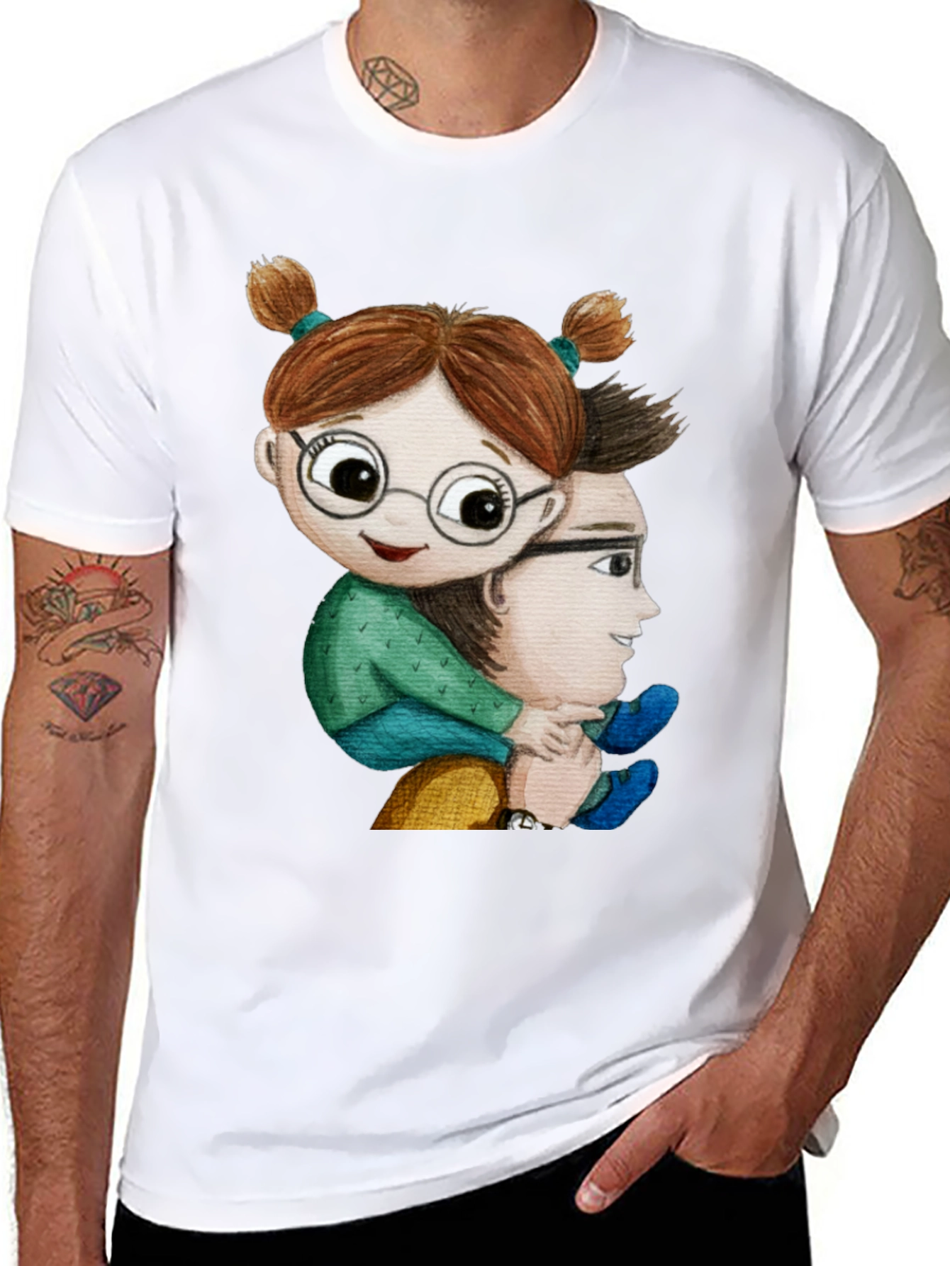 Dad & Daughter Graphic Tee - Piggyback Ride