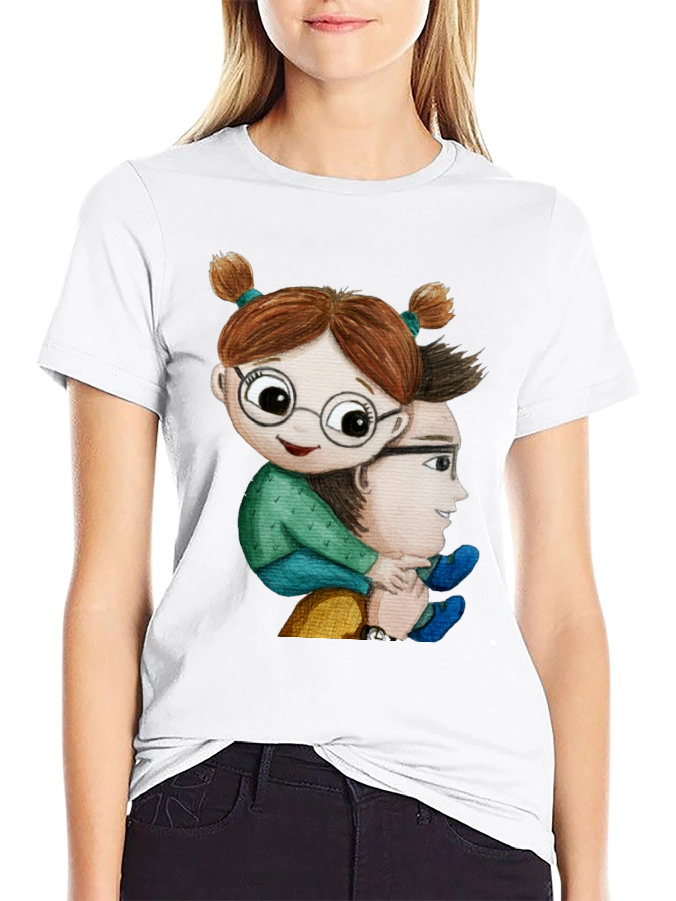 Dad & Daughter Graphic Tee - Piggyback Ride